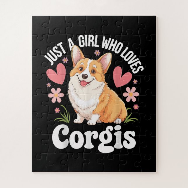 Puzzle Solo una chica que ama Corgis (Vertical)