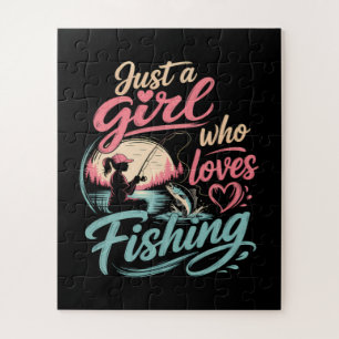 Puzzle Sólo una chica que ama la pesca