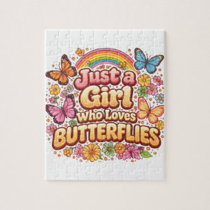 Puzzle Solo una Chica que Ama las Mariposas – Lindo Flora