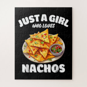 Puzzle Sólo una chica que ama los nachos divertido amante