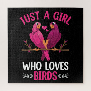 Puzzle Solo una chica que ama los pájaros
