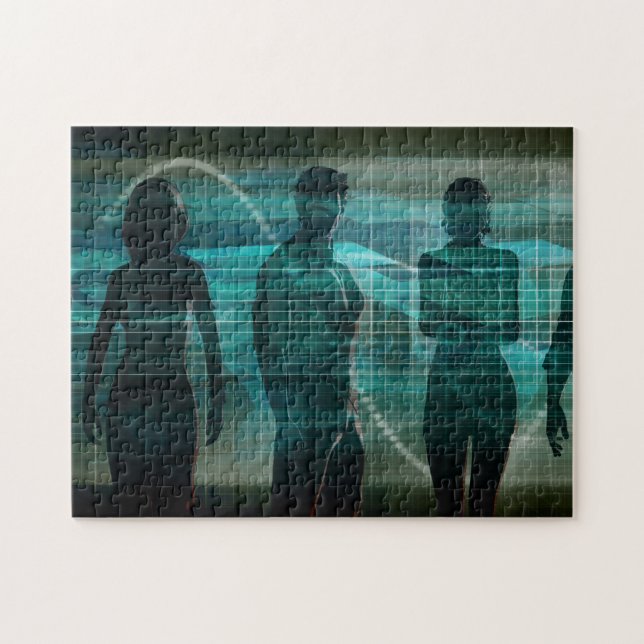 Puzzle Soluciones de la gestión del proyecto y de (Horizontal)