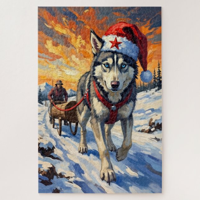 Puzzle Sombrero de tronco de Navidad al estilo soviético  (Vertical)