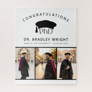 Puzzle Sombrero doctoral de doctorado personalizado Gradu