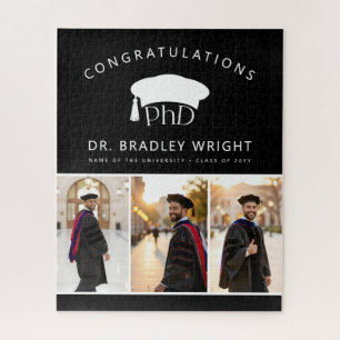 Puzzle Sombrero doctoral de doctorado personalizado Gradu