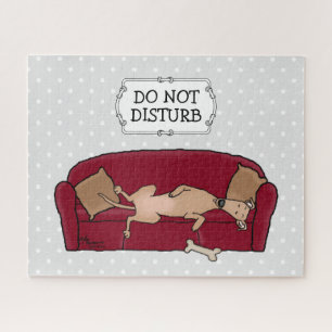Puzzle Sombrero Greyhound (flautista) Perro Lazy Sleeping
