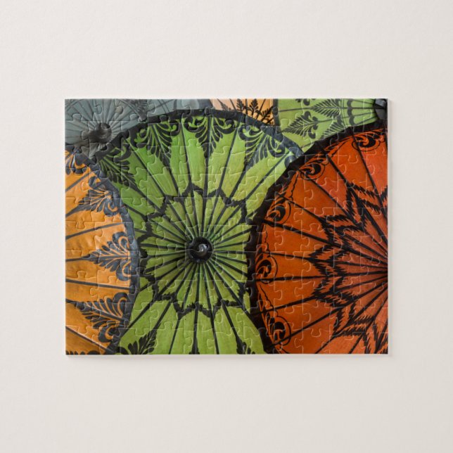 Puzzle sombrillas a la venta, bagan, Myanmar (Horizontal)