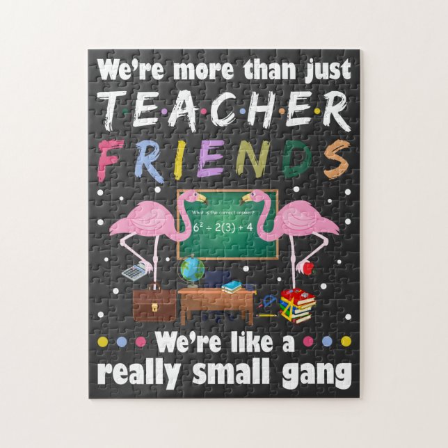 Puzzle somos más que amigos del profesor, flamingo T-Shir (Vertical)