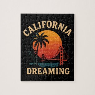 Puzzle Soñando con California Puente Golden Gate Atardece