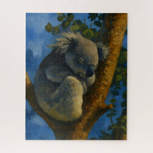 Puzzle Soñando en el eucalipto - Dormir el arte de Koala