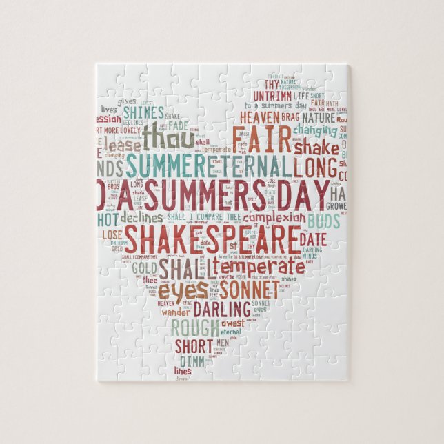 Puzzle Soneto 18 de Shakespeare (Vertical)