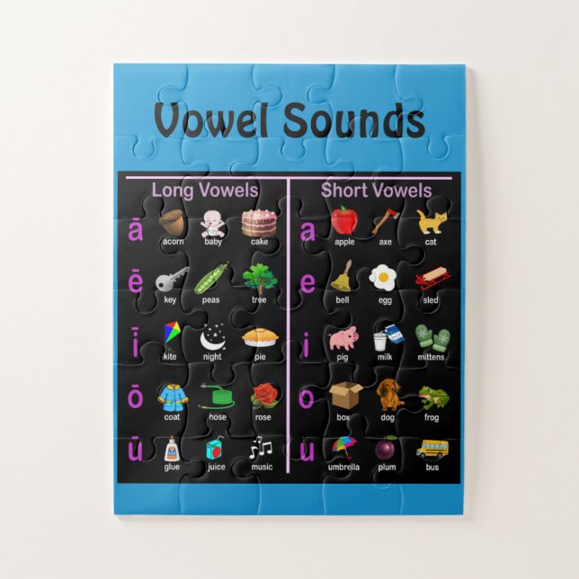 Puzzle Sonidos de vocales (Vertical)