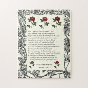 Puzzle Sonnet # 18 de William Shakespeare