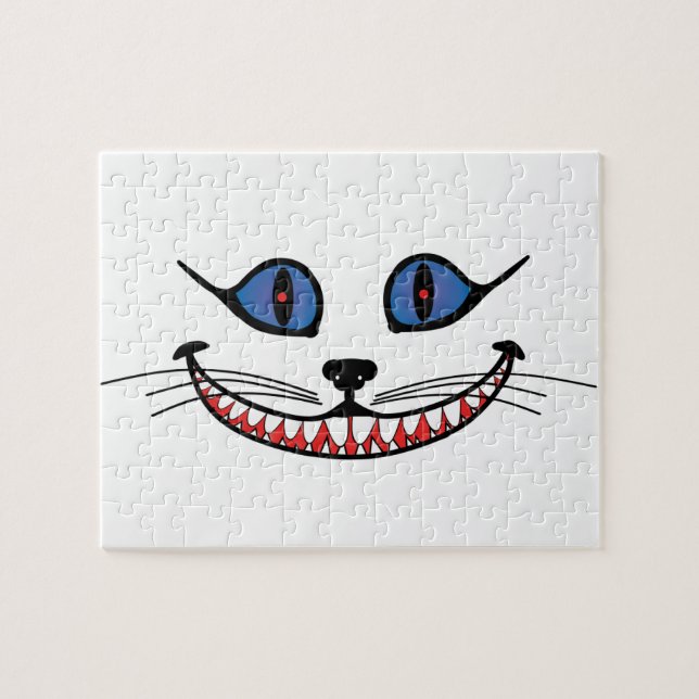 Puzzle Sonrisa del Gato de Cheshire AZUL (Horizontal)