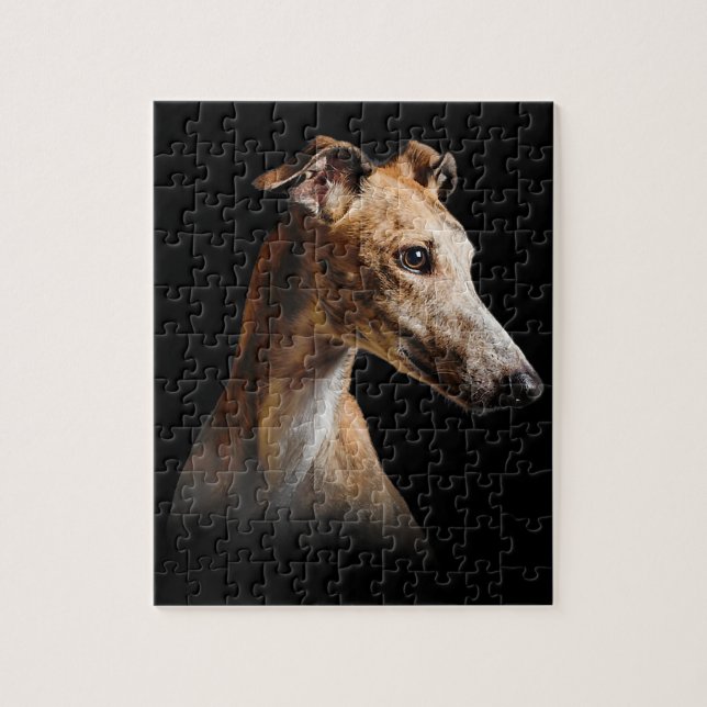 Puzzle sonrisa grisona graciosa sonrisa grihound (Vertical)