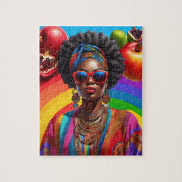 Puzzle Soplar con Dios a una mujer negra afroamericana