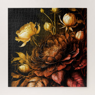 Puzzle Sorprendente Arreglo Flores de color de roya de co