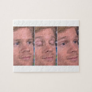 Puzzle Sorprendido Hombre Blanco Parpadeando La Reacción