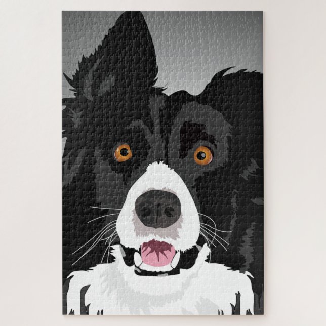 Puzzle Sorprendido Perro Jigsaw Diversión del rompecabeza (Vertical)