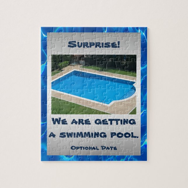Puzzle Sorpresa personalizada de la piscina (Vertical)