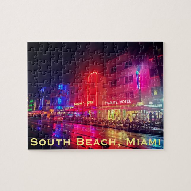 Puzzle South Beach, Miami, Florida Art Deco (Horizontal)