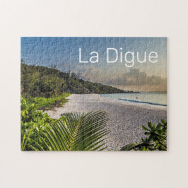 Puzzle Souvenir de vacaciones de playa de la Digue