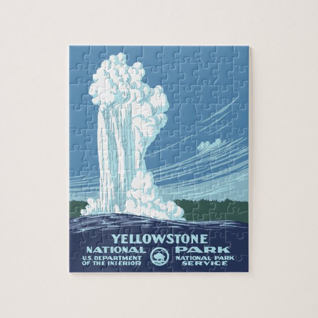 Puzzle Souvenir del Parque Nacional Yellowstone (Vertical)
