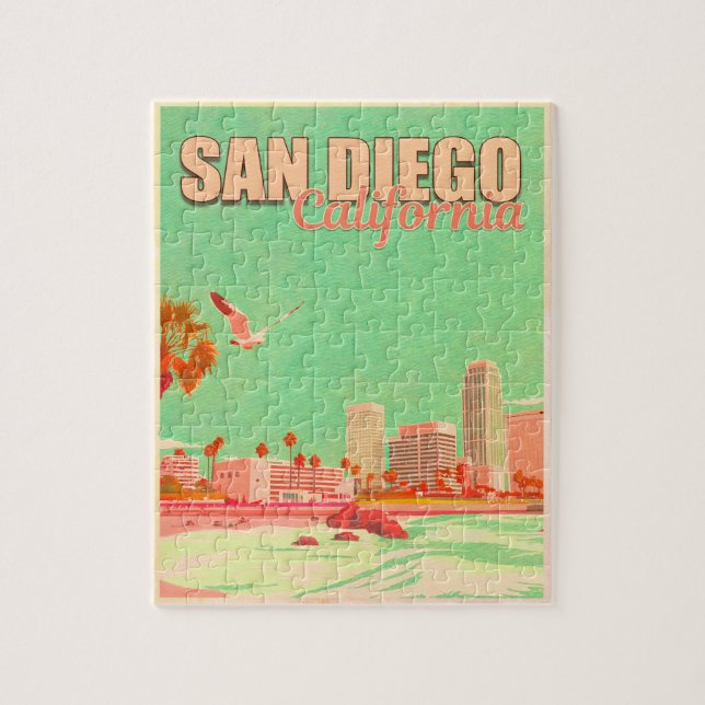 Puzzle Souvenirs Downtown California de San Diego en los  (Vertical)