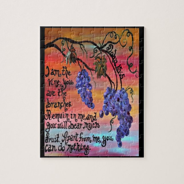 Puzzle Soy la vid Juan 15 5 (Vertical)