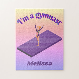 Puzzle Soy una gimnasta - Chica con Leotard sobre Gimnasi