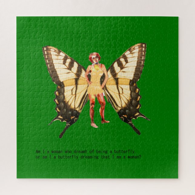 Puzzle ¿Soy una mujer que sueña con ser una mariposa? (Vertical)