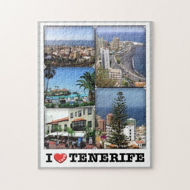 Puzzle Spain - Canary Islands - Tenerife - I Love - (Vertical)