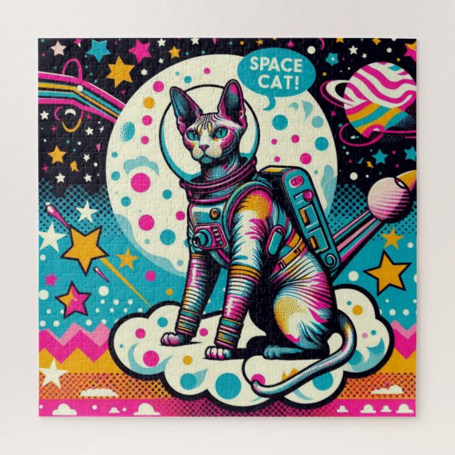 PUZZLE SPHYNX CAT-ASTRONAUT 3 (Vertical)