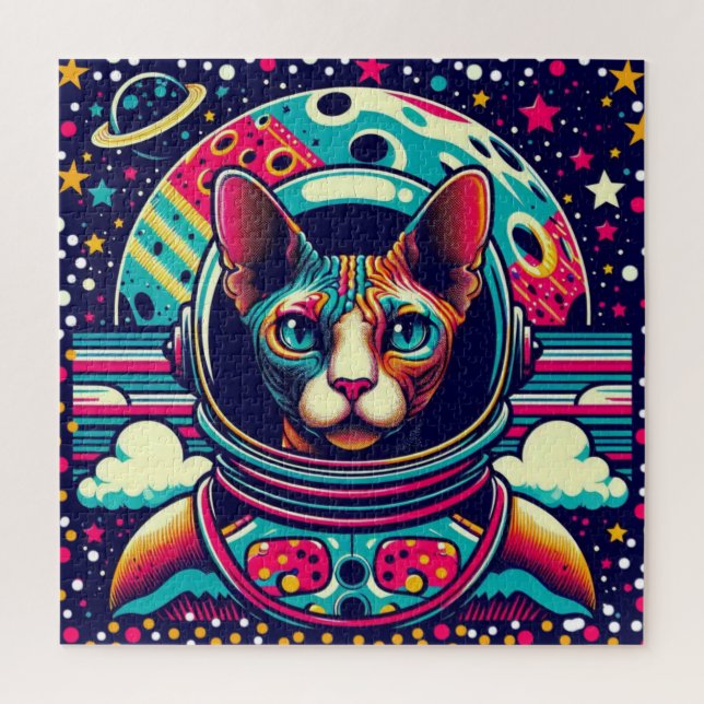 PUZZLE SPHYNX CAT-ASTRONAUT 4 (Vertical)