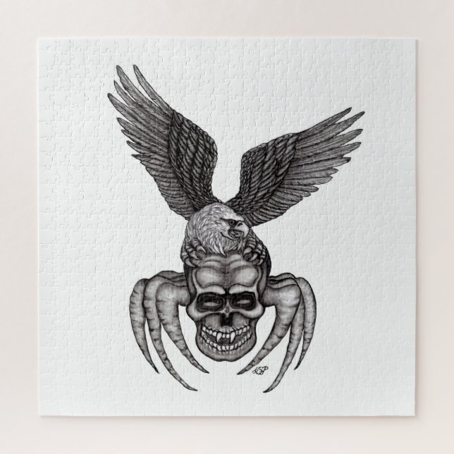 Puzzle Spiderskull con águila (Vertical)