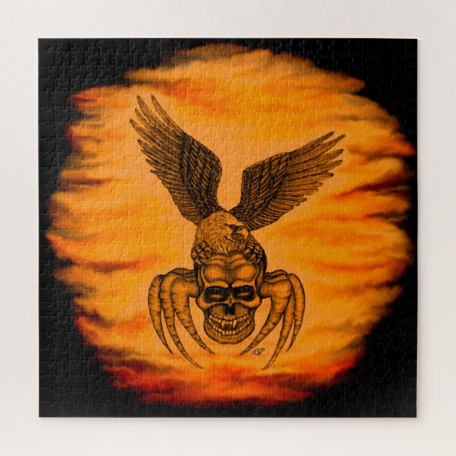 Puzzle Spiderskull con águila (Vertical)