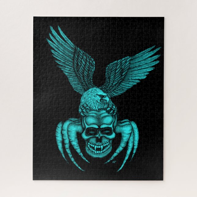 Puzzle Spiderskull con águila (Vertical)