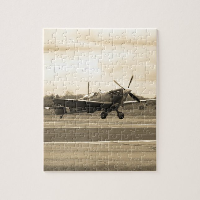 Puzzle Spitfire Sepiatone (Vertical)