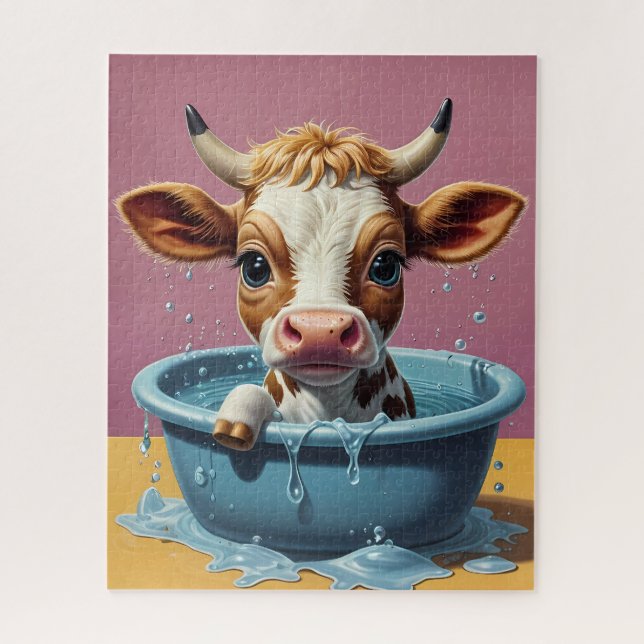 Puzzle Splish Splash, tiempo para los Mascotas y divertid (Vertical)