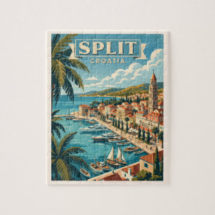 Puzzle Split Croacia Viaje Vintage