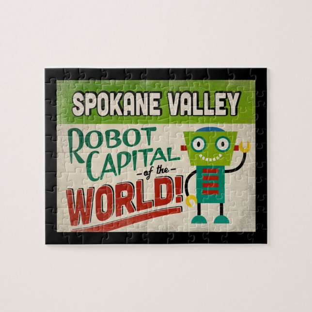 Puzzle Spokane Valley Washington Robot (Horizontal)
