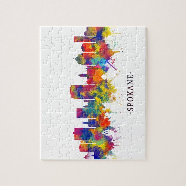 Puzzle Spokane Washington Skyline (Vertical)
