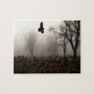 Puzzle Spooky Crow Graveyard