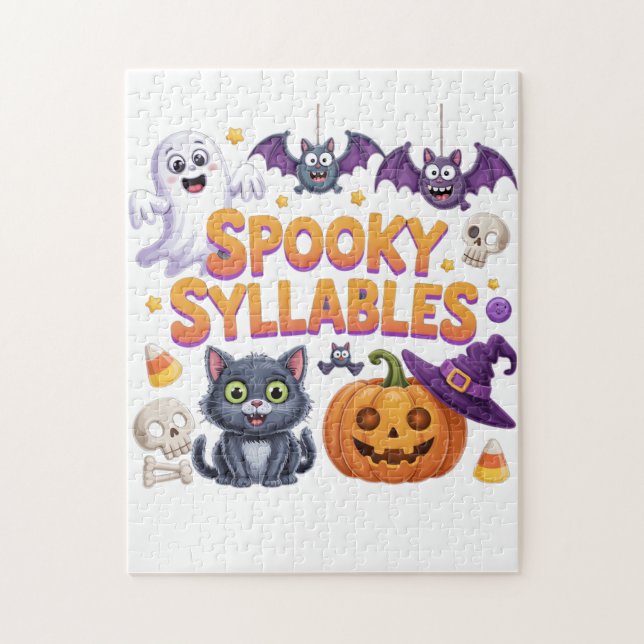 Puzzle Spooky Syllables (Vertical)