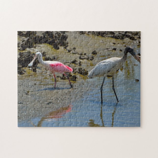 Puzzle Spoon Bill Wood Stork Florida (Horizontal)