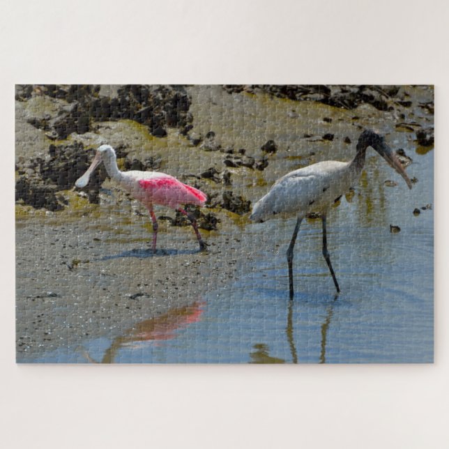 Puzzle Spoon Bill Wood Stork Florida (Horizontal)