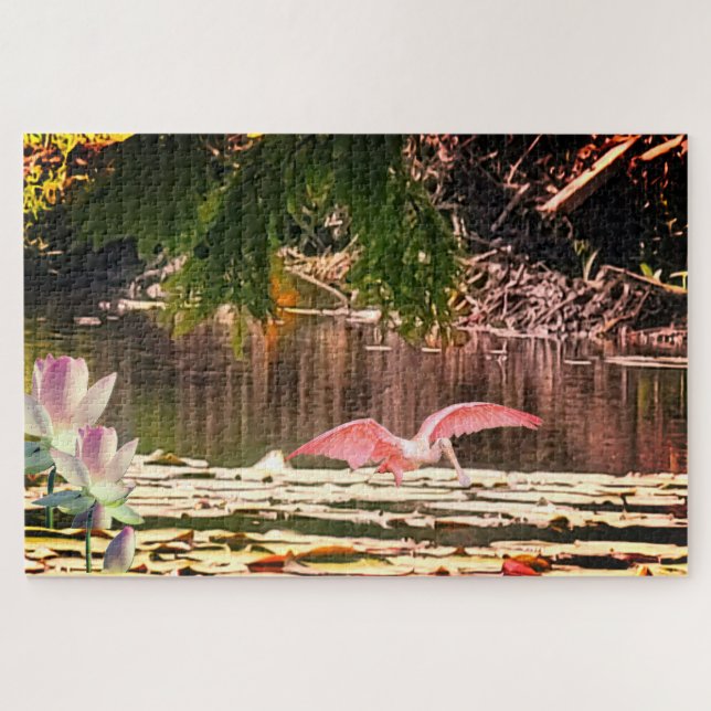 Puzzle Spoonbill (Horizontal)