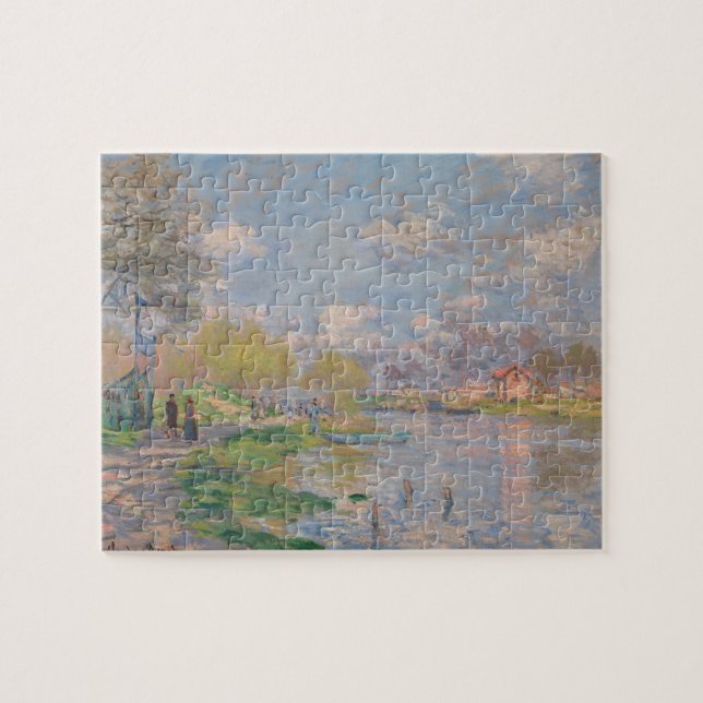 Puzzle Spring by the Seine by Monet Impressionist (Horizontal)