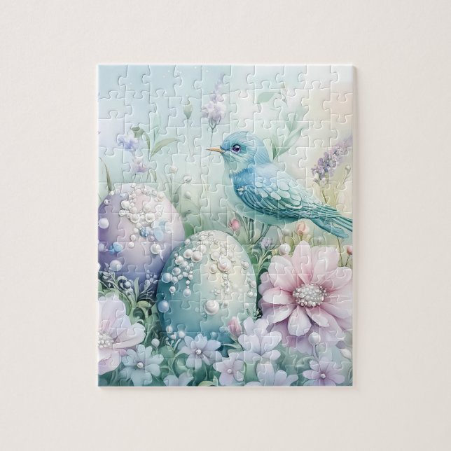 Puzzle Spring Eggs Bird Garden (Vertical)
