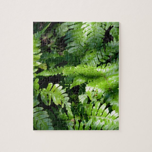 Puzzle Spring Green Ferns (Vertical)